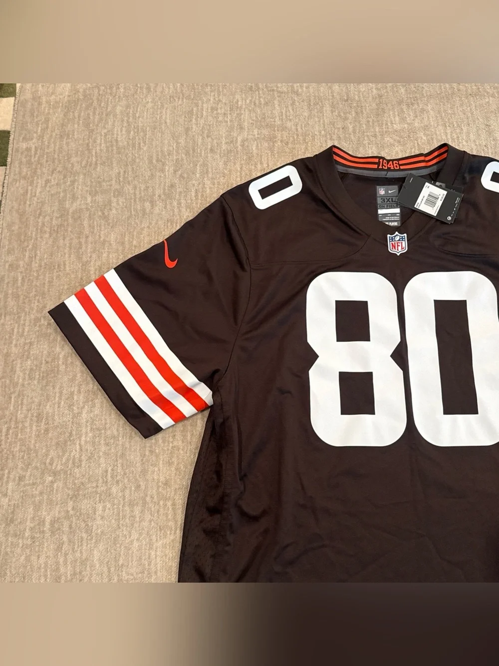 Men’s Size 3XL Jarvis Landry #80 Cleveland Browns On Field Game Jersey NEW